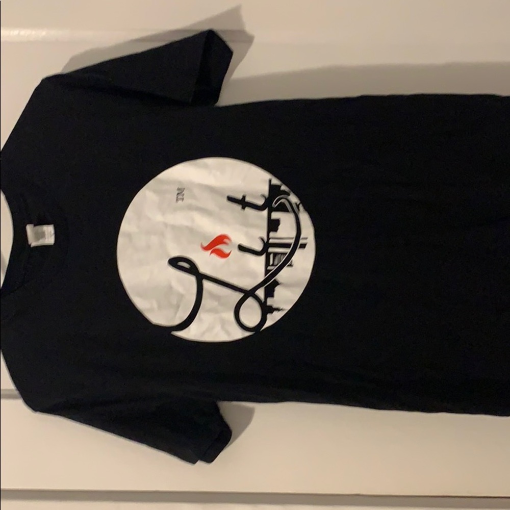 Black graphic T